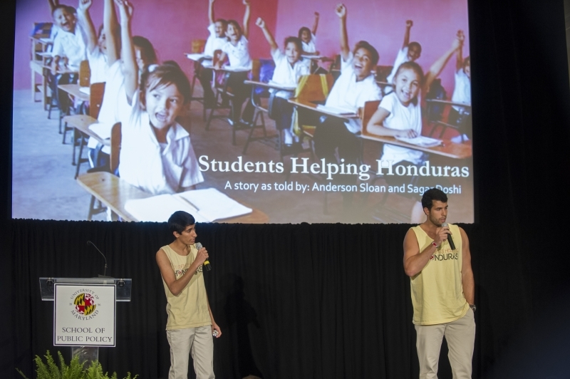 Students Helping Honduras presents their pitch at the Do Good Challenge