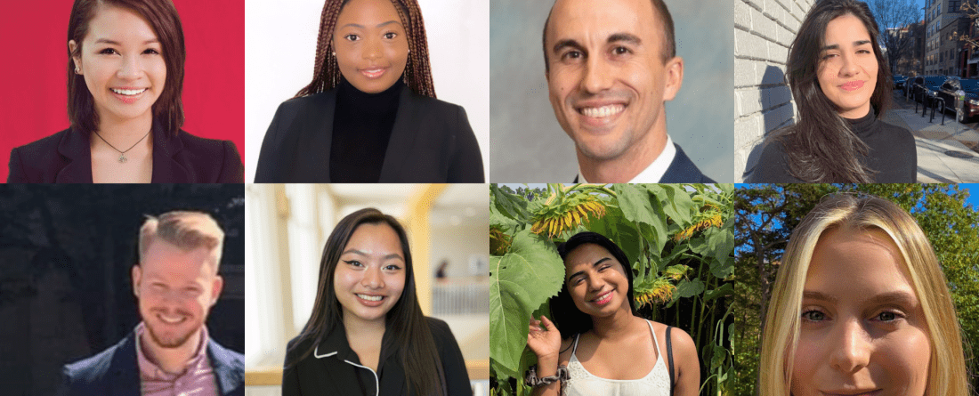 head shots of 8 Impact Interns