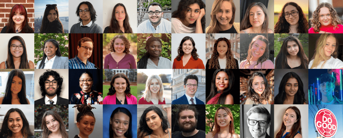 A collage of all the headshots of the Impact Interns 2022 cohort. 