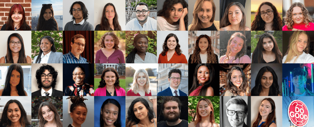 A collage of all the headshots of the Impact Interns 2022 cohort.