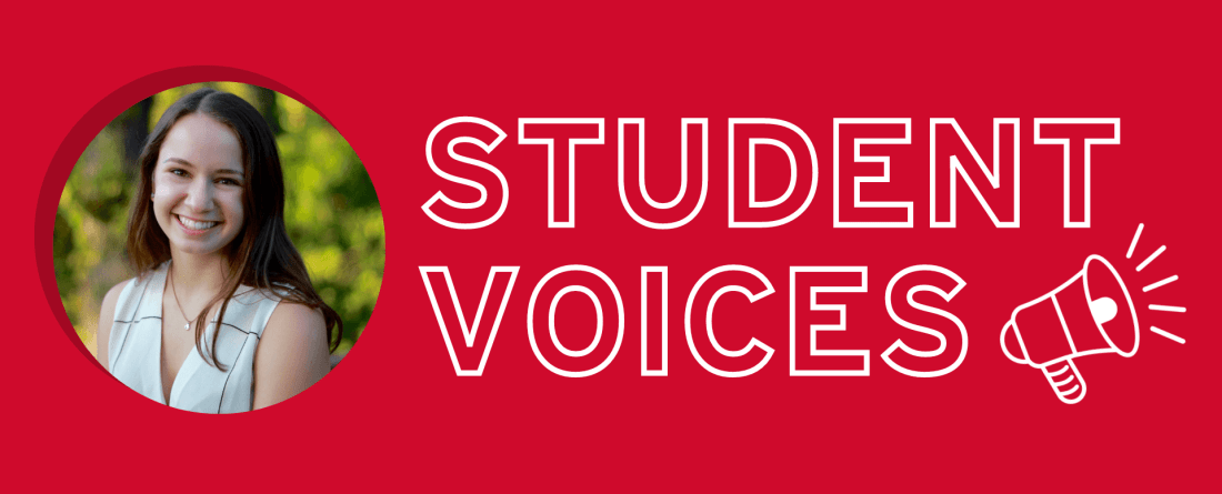 Header image of Student Voices with Lily Fleischmann.