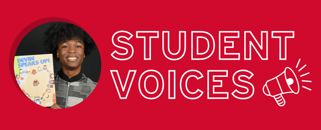 Header image of Student Voices with Devin Moore.