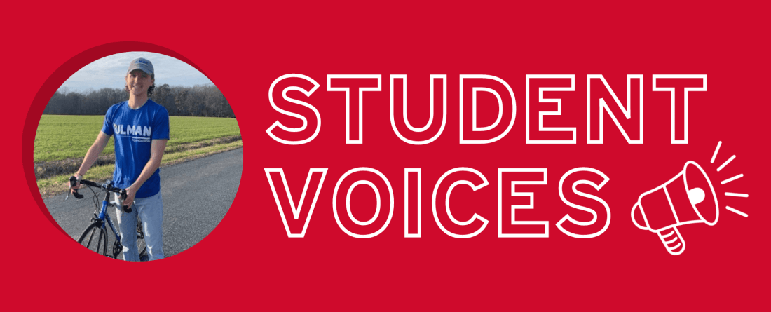 Header image of Student Voices with Hayden Kessinger.